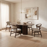 Narvik Dark Brown/White 5-Piece Dining Room Set