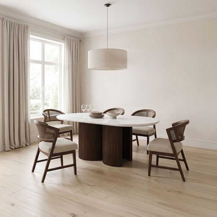 Narvik White 5-Piece Dining Room Set
