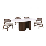 Narvik White 5-Piece Dining Room Set