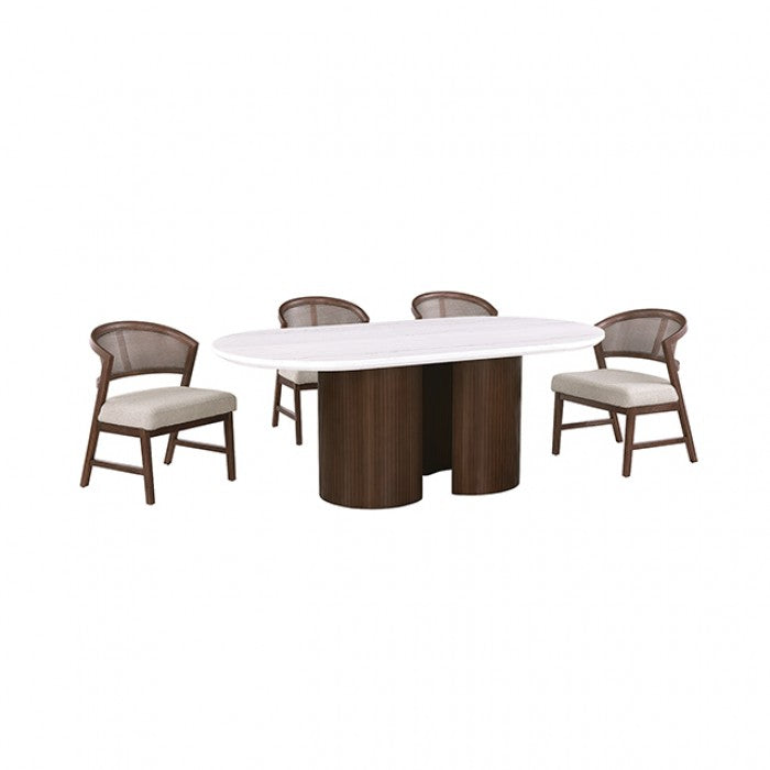 Narvik White 5-Piece Dining Room Set