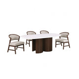 Narvik White 5-Piece Dining Room Set