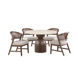 Cirava Travertine 5-Piece Dining Room Set