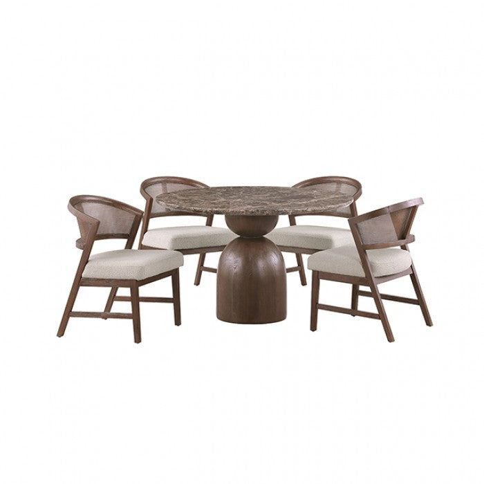 Cirava Dark Brown 5-Piece Dining Room Set
