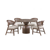 Cirava Dark Brown 5-Piece Dining Room Set