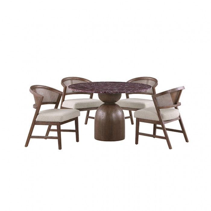Cirava Red 5-Piece 5-Piece Dining Room Set