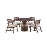 Cirava Red 5-Piece 5-Piece Dining Room Set