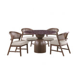 Cirava Red 5-Piece 5-Piece Dining Room Set