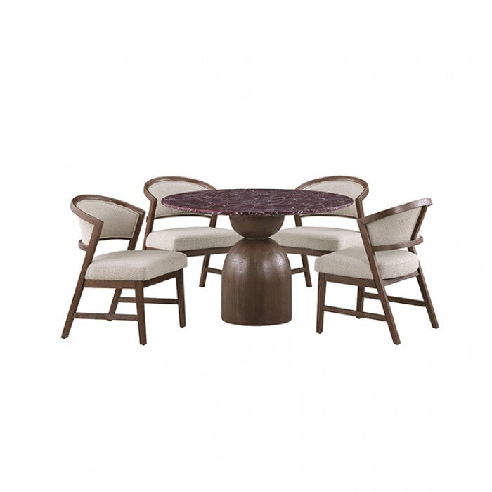 Cirava Red/White 5-Piece 5-Piece Dining Room Set