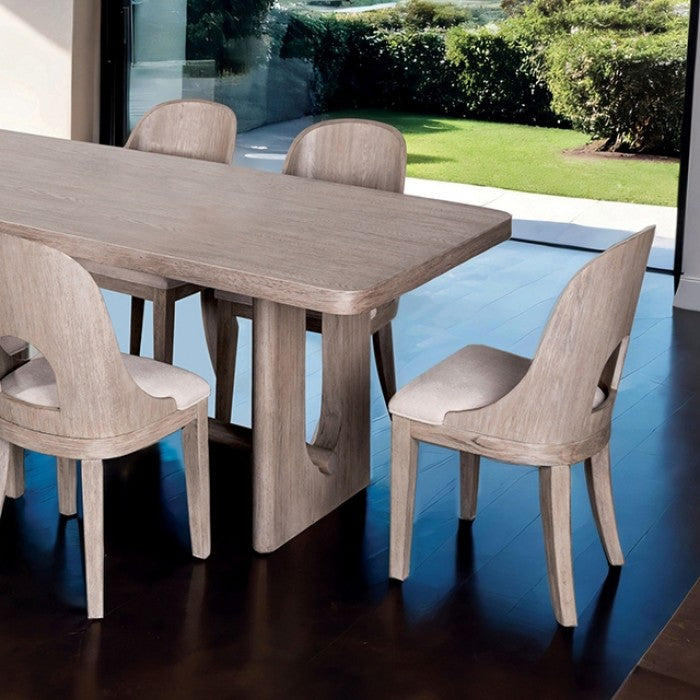 Sterling West White Oak 7-Piece Dining Room Set