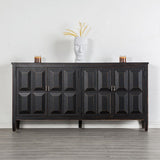 Viggo Weathered Black 4Door Cabinet