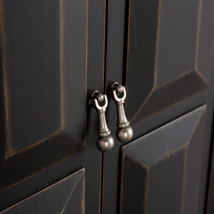 Viggo Weathered Black 4Door Cabinet
