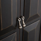 Viggo Weathered Black 4Door Cabinet