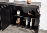 Viggo Weathered Black 4Door Cabinet