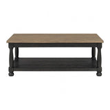 Neue Mills Weathered Black/Brown Rect Cocktail Table