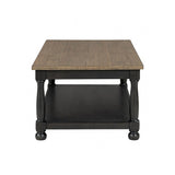 Neue Mills Weathered Black/Brown Rect Cocktail Table