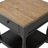 Neue Mills Weathered Black/Brown End Table