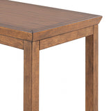 Daventry Walnut/Beige Sofa Table w/ 3 Counter Ht Stools