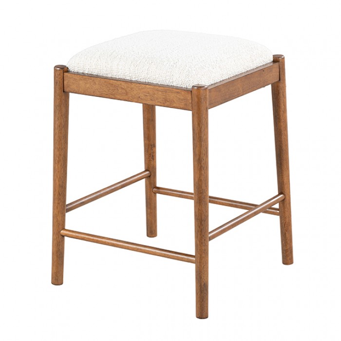 Daventry Walnut/Beige Sofa Table w/ 3 Counter Ht Stools
