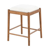 Daventry Walnut/Beige Sofa Table w/ 3 Counter Ht Stools