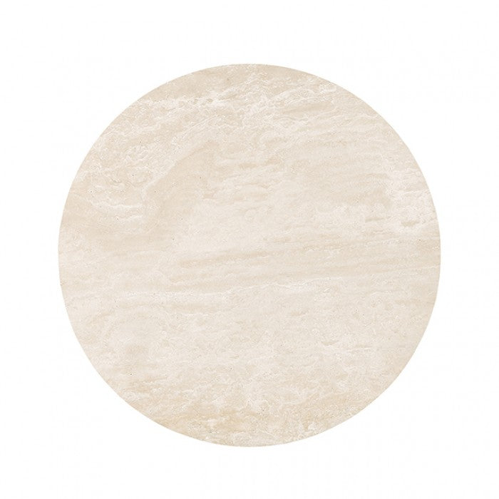 Virden Dark Brown/Light Beige Round Cocktail Table