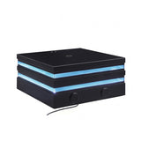 Maloy Black Square Cocktail Table w/ Drawers