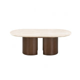 Alvik Light Beige Oval Coffee Table