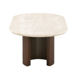 Alvik Light Beige Oval Coffee Table