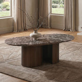 Alvik Dark Brown Oval Coffee Table