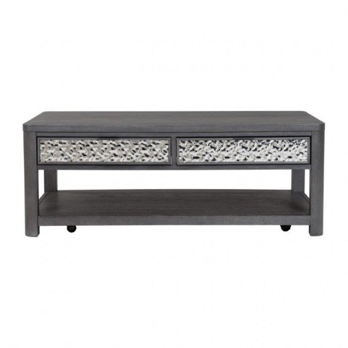 Sterling West Ash Gray Rect Cocktail Table w/Casters