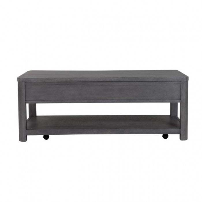 Sterling West Ash Gray Rect Cocktail Table w/Casters