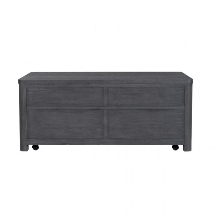 Sterling West Ash Gray Lift-Up Cocktail Table w/Casters