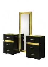 Lucida Black Vanity Set w/ Stool