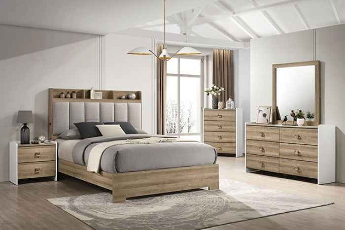 Posey Dusty Oak/White 4-Piece Queen Bedroom Set