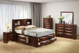 Zosimo Dark Cherry 5-Piece Queen Bedroom Set
