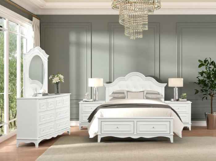 Naucalpan White 4-Piece Twin Bedroom Set