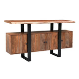 Miles 63" Live Edge Top Media Cabinet in Brownstone by Home Trends & Design at Eve Furniture