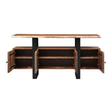 Miles 63" Live Edge Top Media Cabinet in Brownstone by Home Trends & Design at Eve Furniture