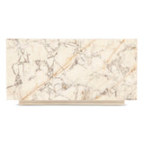 Nile 32" Drum Coffee Table in Alabaster Marble by Home Trends & Design at Eve Furniture
