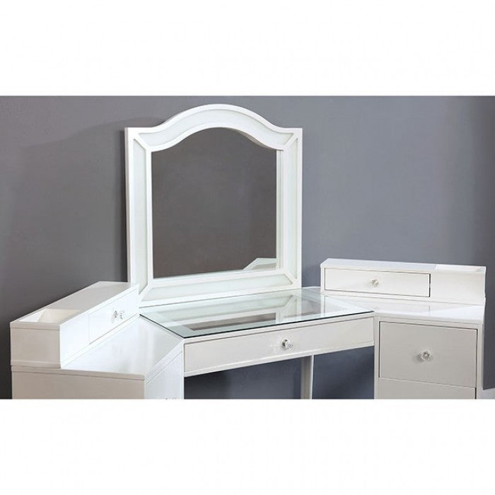 Tracie Luminous White Vanity Set