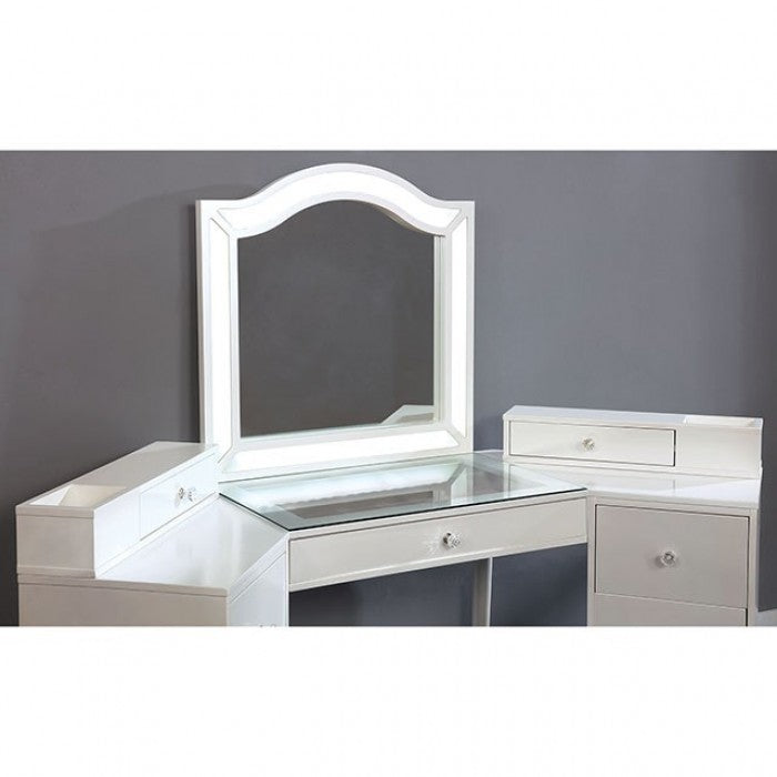 Tracie Luminous White Vanity Set
