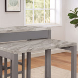 Whitehall White/Light Gray/Beige 3-Piece Counter Height Set