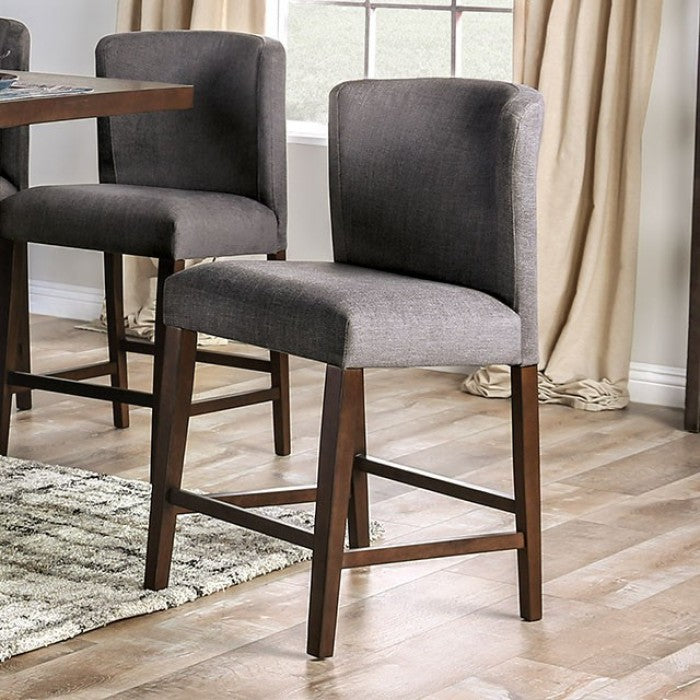 Macedo Black/Ivory Counter Height Chair Set of 2