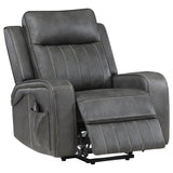 Foley Grey Upholstered Power Lift Recliner Chair by Coaster at Eve Furniture