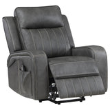 Foley Upholstered Power Lift Recliner Chair Grey