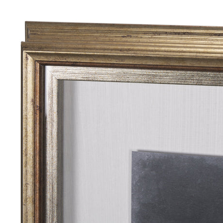 Foliage Dramatique I by Vision Studio Hand Embellished Textured Framed Art Print Matted under Glass by Mercana at Eve Furniture