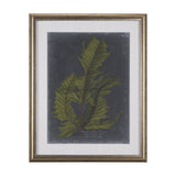 Foliage Dramatique I by Vision Studio Hand Embellished Textured Framed Art Print Matted under Glass by Mercana at Eve Furniture