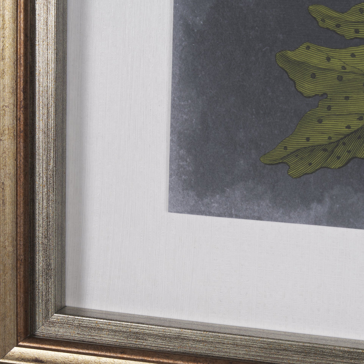 Foliage Dramatique II by Vision Studio Hand Embellished Textured Framed Art Print Matted under Glass by Mercana at Eve Furniture