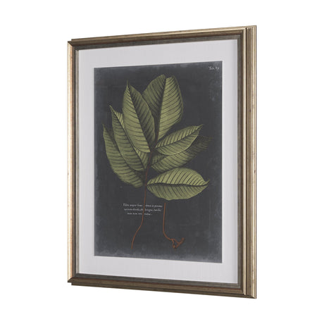 Foliage Dramatique III by Vision Studio Hand Embellished Textured Framed Art Print Matted under Glas by Mercana at Eve Furniture