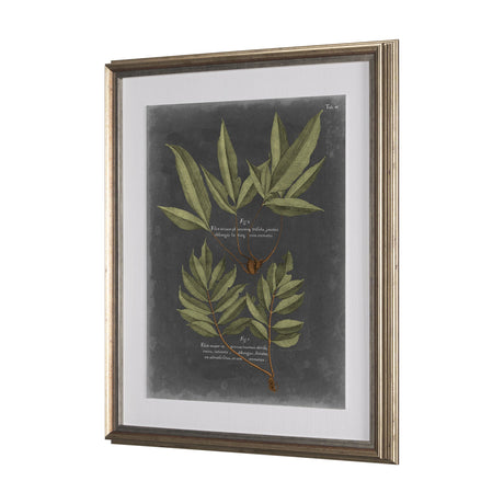 Foliage Dramatique IV by Vision Studio Hand Embellished Textured Framed Art Print Matted under Glass by Mercana at Eve Furniture