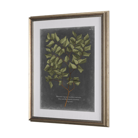 Foliage Dramatique V by Vision Studio Hand Embellished Textured Framed Art Print Matted under Glass by Mercana at Eve Furniture